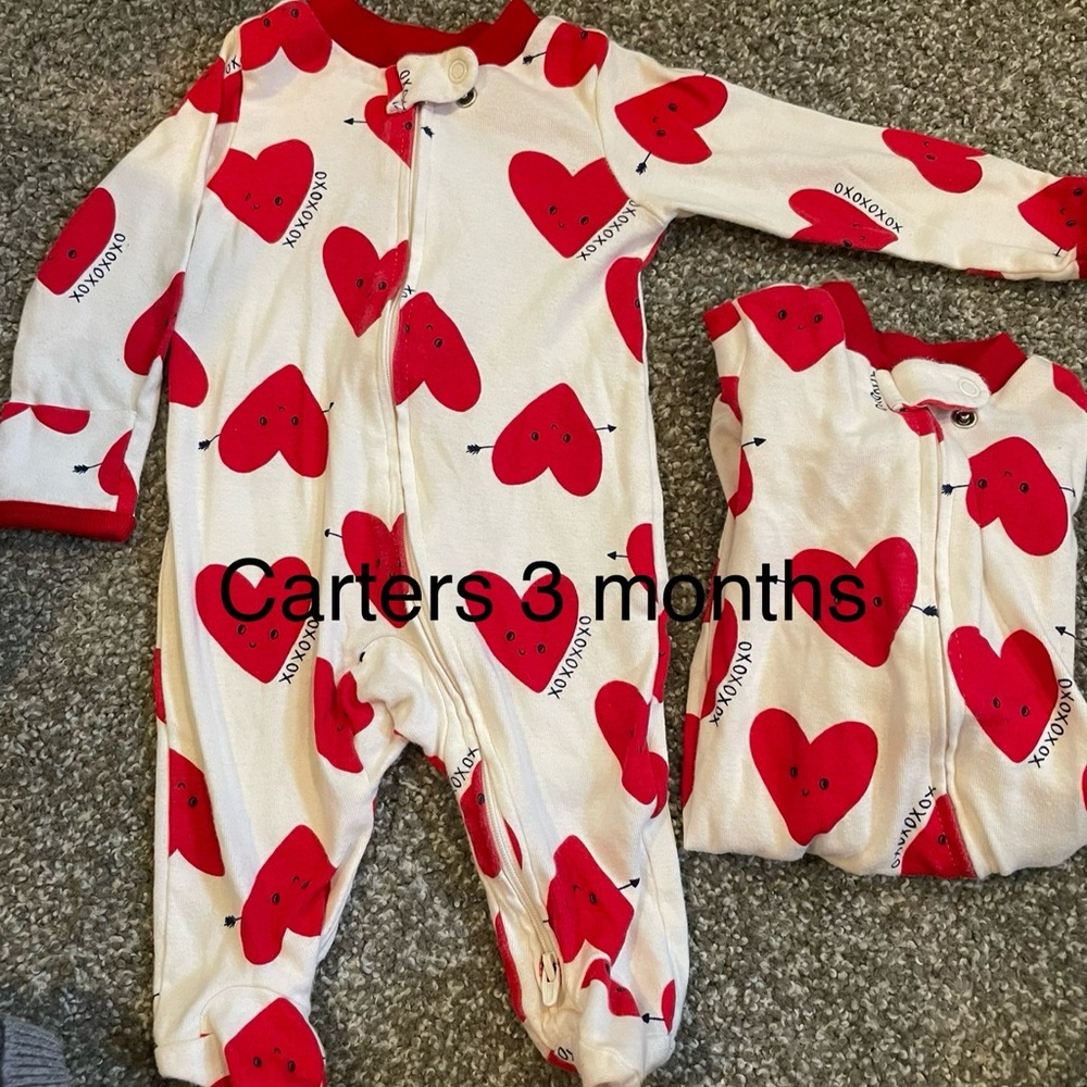 Carter's Red Heart Baby Sleeper Set